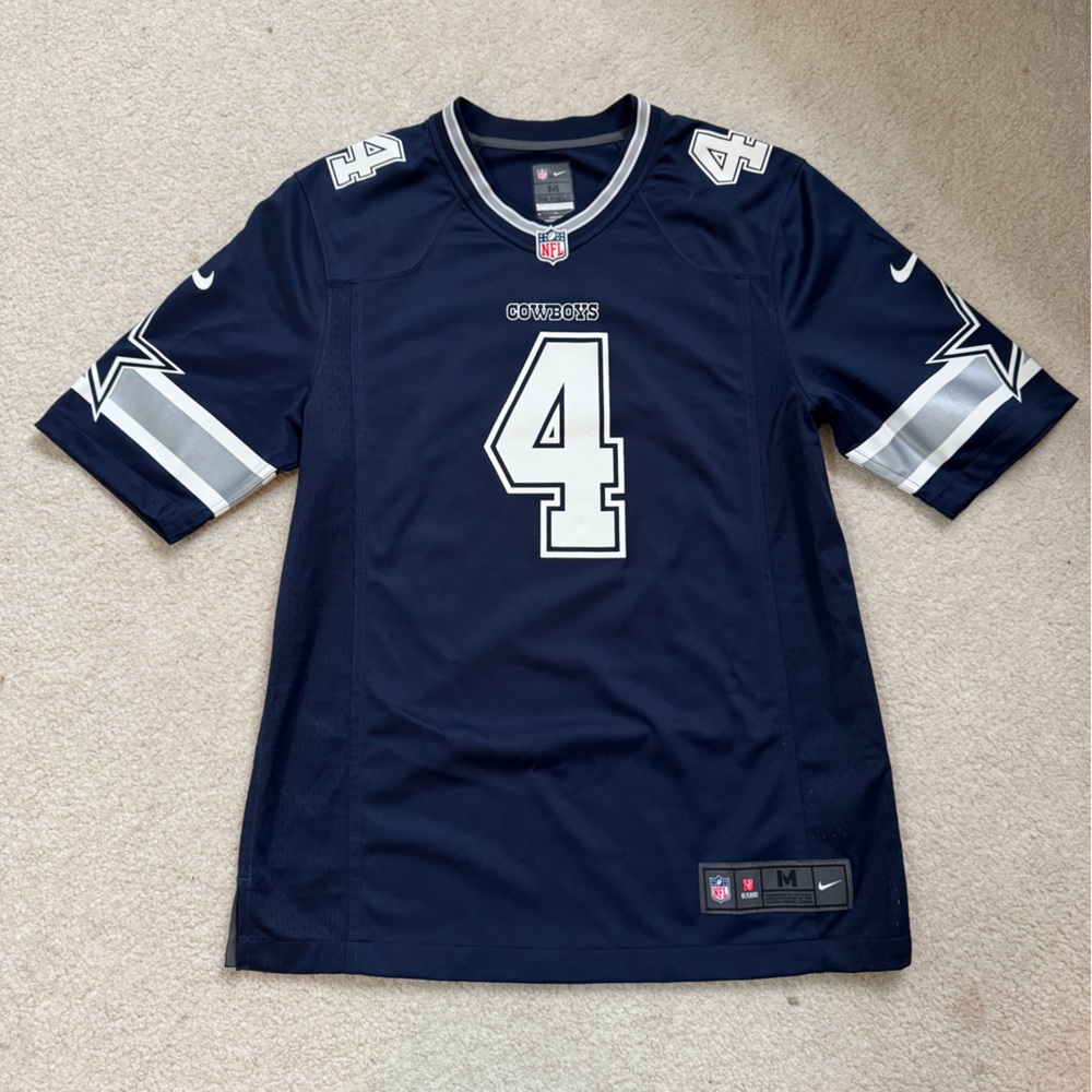 Authentic Nike Dallas Cowboys Dak Prescott #4 Navy Men's Football Jersey